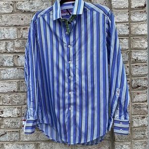 Robert Graham Blue Stripe Button Down